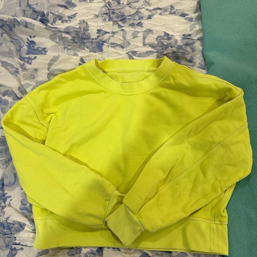 Neon lululemon sweatshirt! Only worn a few times!